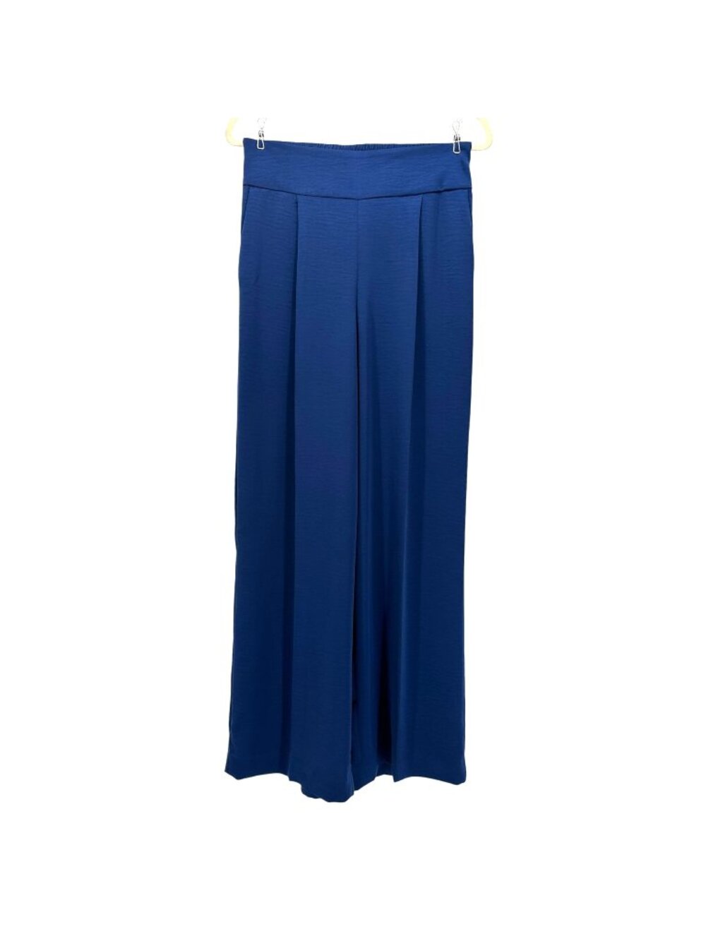 NEW Express Womens Small Pants Wide Leg Super High Rise Pant Blue Pull On Party